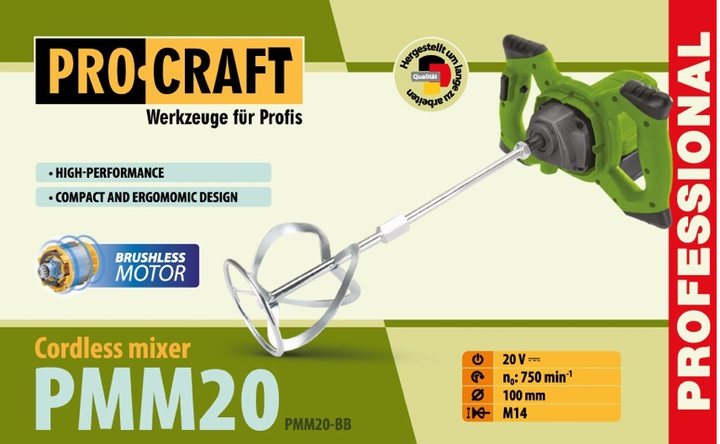 Строительный миксер аккумуляторный Procraft PMM20 - изображение 2