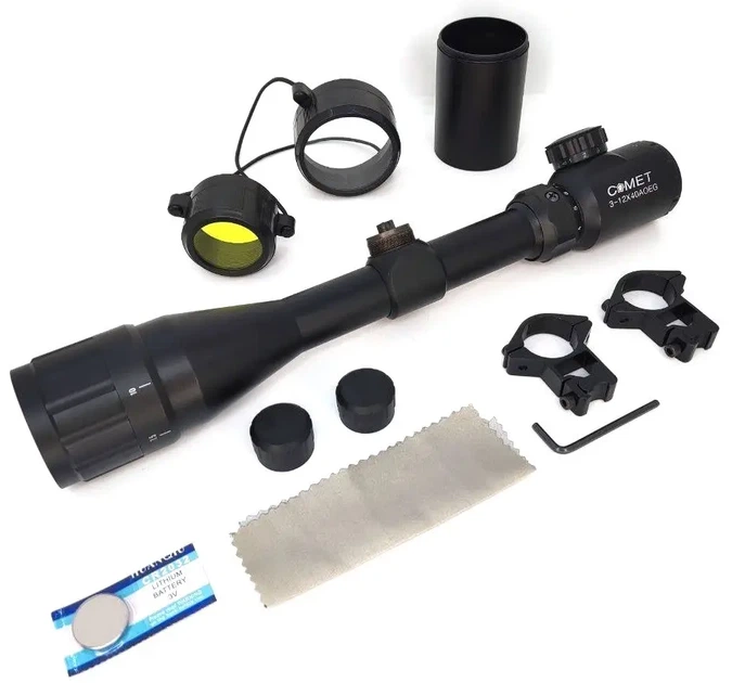 Оптический прицел Comet 3-12x40 AOEG Rangefinder (подсветка, крепление, параллакс, бленда) - изображение 4