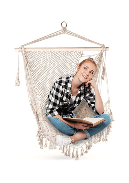 Подвесное кресло-гамак Outtec Boho бразильское с бахромой до 120 кг - Фото 6 Подвесное кресло-гамак Outtec Boho бразильское с бахромой до 120 кг - изображение 6