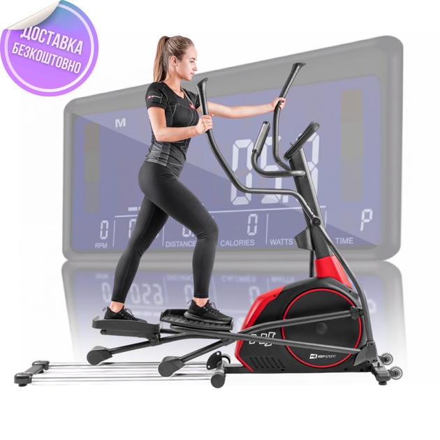 Орбитрек Hop-Sport HS-095CF Prizm электромагнитный черный с матом для домашнего фитнеса - изображение 7