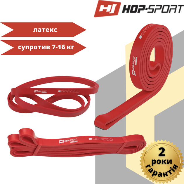 Эспандер-петля Hop-Sport 7-16 кг HS-L013RR красная помощь для подтягиваний - изображение 12