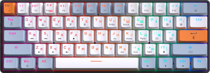 Клавіатура GamePro Genesis Infinity Outemu Switch RGB Black (MK130BW) - Фото 1 Клавіатура GamePro Genesis Infinity Outemu Switch RGB Black (MK130BW) - зображення 1