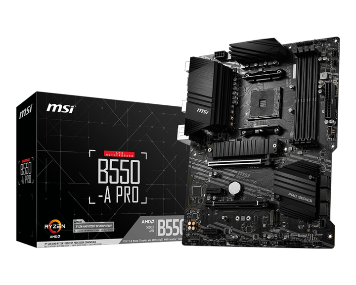 Материнська плата MSI B550-A Pro Socket AM4 (B550-A PRO) - Фото 1 Материнська плата MSI B550-A Pro Socket AM4 (B550-A PRO) - изображение 1