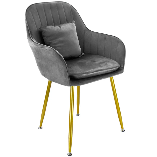 Стул в скандинавском стиле с мягкой обивкой DSF-316 Gray - изображение 6
