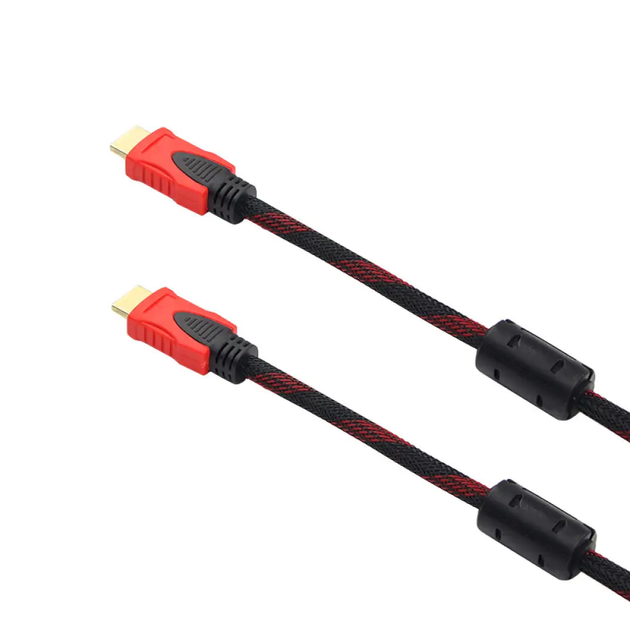 Шнур HDMI на HDMI 10м, посилений в обмотці / Кабель у тканинній оболонці / Високошвидкісний провід - зображення 3