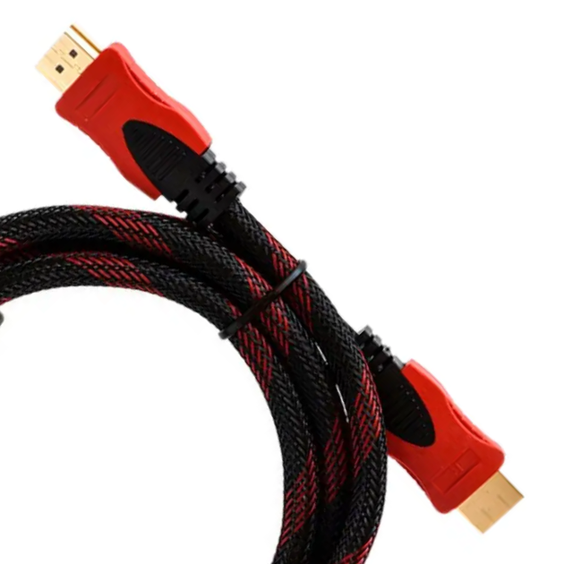 Шнур HDMI на HDMI 10м, посилений в обмотці / Кабель у тканинній оболонці / Високошвидкісний провід - зображення 8