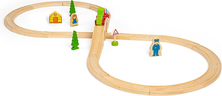Дерев'яна залізниця  Bigjigs 8-подібна 26 елементів (0691621090121) - зображення 3