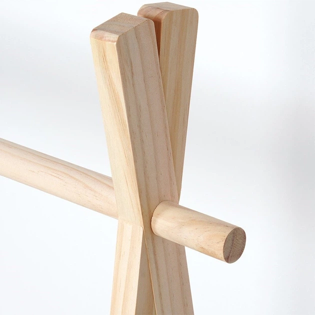 Wieszak stojący na ubrania AM63 566004 drewniany 80.5 x 30 x 100 cm (8721037334709) - obraz 3