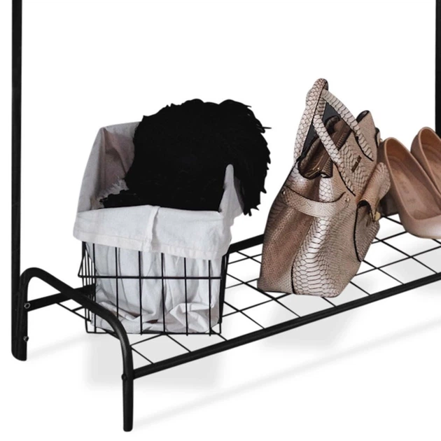 Wieszak stojący na ubrania Vilde 879016 Metalowy Czarny 147 cm (5904316446949) - obraz 3