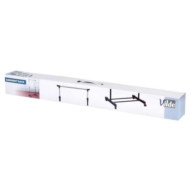 Wieszak stojący na ubrania Vilde 568069 Metalowy na kółkach 140 cm Czarny (5904316477264) - obraz 5