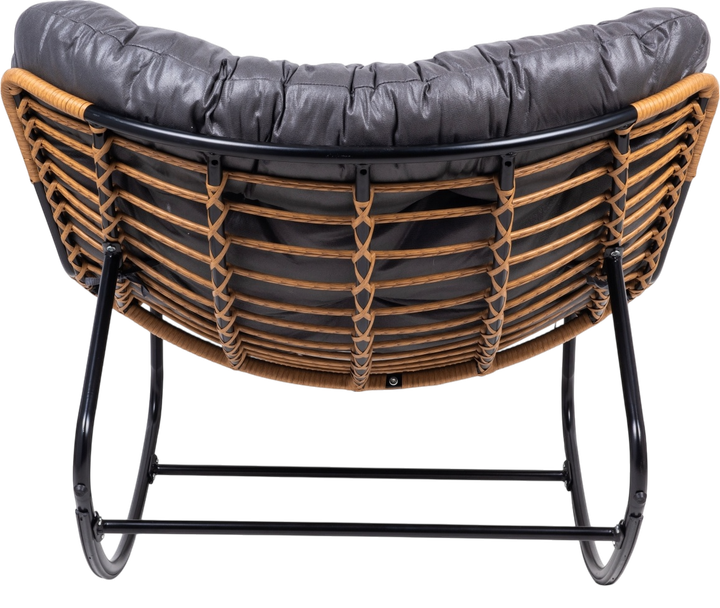 Fotel bujany Hedo Skandynawski kokon z podnóżkiem Szary 99935 (5904041163562) - obraz 6