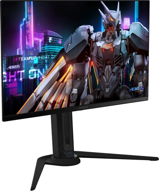 Монітор Gigabyte Aorus 27''FO27Q5P 68.58 cm 2560 x1440) (0.03ms) (2 x HDMI, 1 x DisplayPort 2.1, 1 x MiniDP 2.1, 1 x 3.5 mm MiniJack) (Black) (AORUS FO27Q5P) - зображення 2