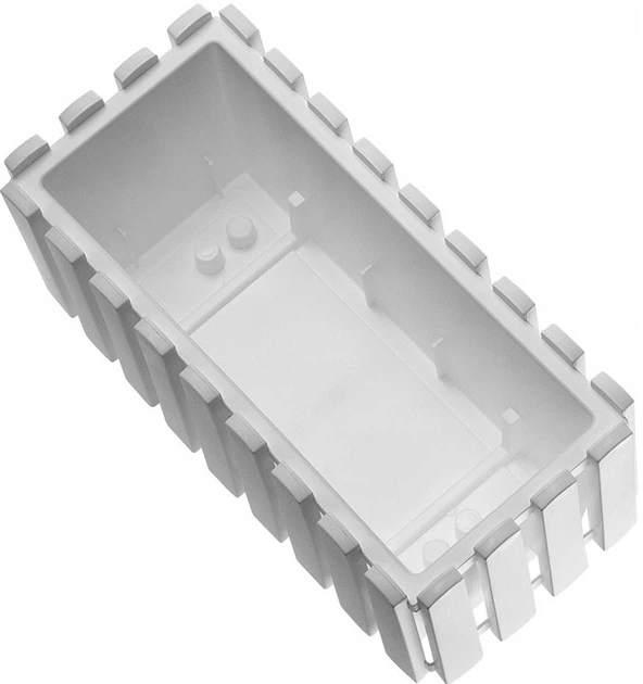 Skrzynia balkonowa Kadax Glifada 38 x 18 x 16.5 cm Biała (K8027) - obraz 2