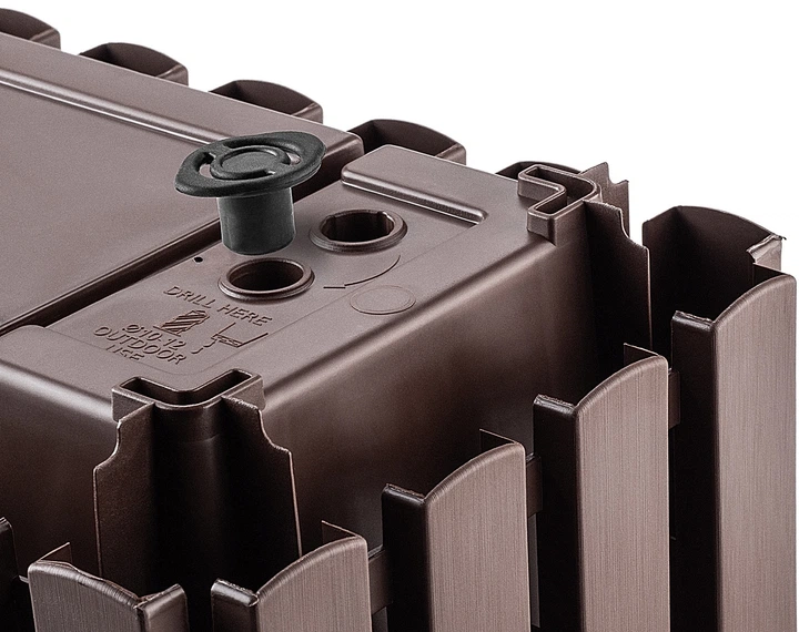 Skrzynia balkonowa Kadax Glifada 38 x 18 x 16.5 cm Brązowa (K8028) - obraz 4