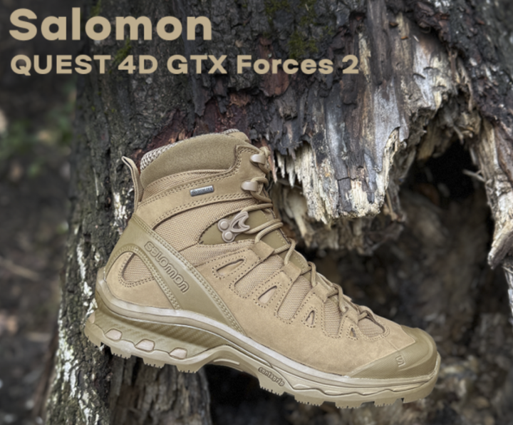 Черевики тактичні Salomon Quest4D Forces 2 Gore-Tex COYOTE 42.5 - изображение 7