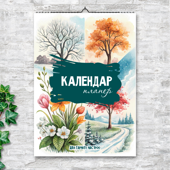Планер-календарь 12 месяцев | Для хорошего настроения: четыре сезона | настенный А3 | вертикальный ENTERSTORE (art. 269013) - Фото 1 Планер-календарь 12 месяцев | Для хорошего настроения: четыре сезона | настенный А3 | вертикальный ENTERSTORE (art. 269013) - изображение 1