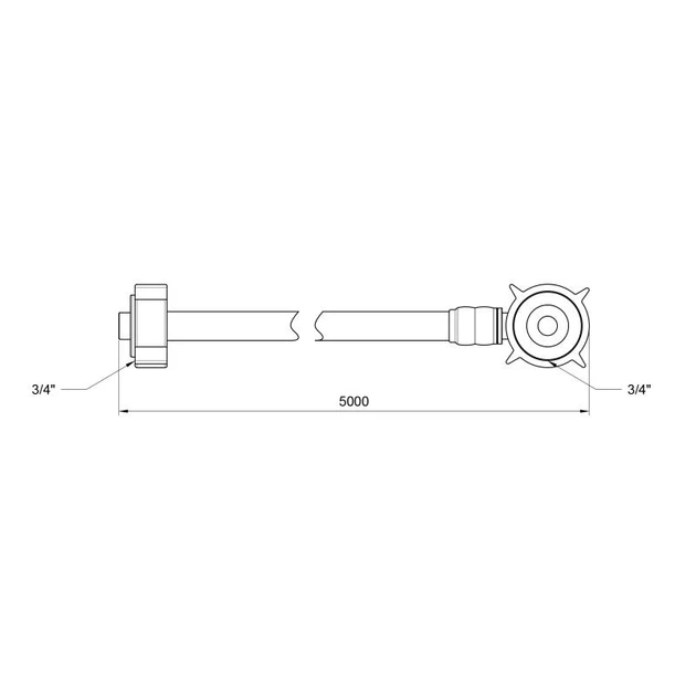 Шланг затока Thermo Alliance Standart для пральної машини 500 см SD095W500 - зображення 2