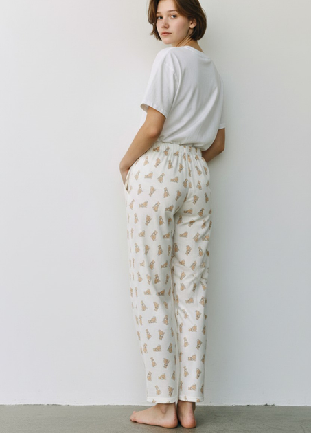 Пижамные хлопковые штаны Primark Printed Bottom Pyjama S Низ пижамы Бежевый (8835) - Фото 2 Пижамные хлопковые штаны Primark Printed Bottom Pyjama S Низ пижамы Бежевый (8835) - изображение 2
