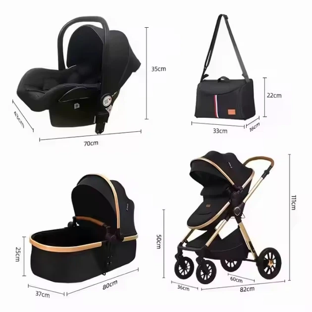 Коляска 3 в 1 Kidilo H2D Black (1111556) (Kidilo H2D (Black)) - изображение 8