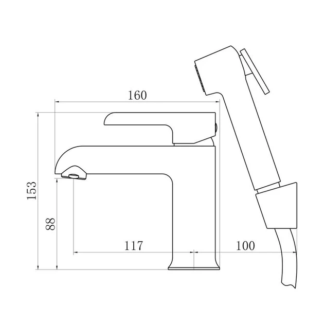 Змішувач для раковини Qtap Grand (з гігієнічним душем) QTGRA272CRW45671 Chrome/White - зображення 2