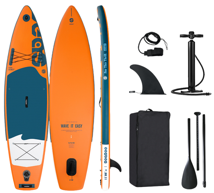 Дошка SUP надувна Magboss Beach Dolphin 98164 Помаранчева (5904041148033) - зображення 2