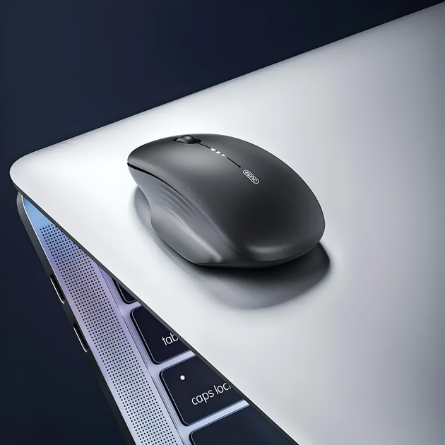 Мышь беспроводная INPHIC M1 с подключением USB 2.4ГГц, аккумулятором, 2400 DPI, матовый чёрный - изображение 5