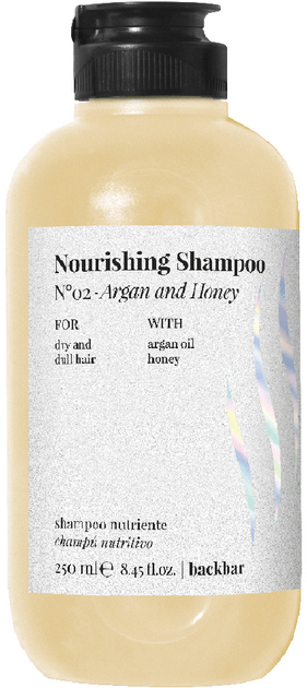 Акція на Шампунь FarmaVita Back Bar Nourishing Shampoo N°02 — Argan and Honey для сухого та пошкодженого волосся 250 мл від Rozetka