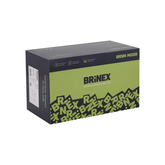 Brinex Pure 006 Змішувач для ванни з коротким поворотним виливом (з душовим гарнітуром) Nickel - зображення 7