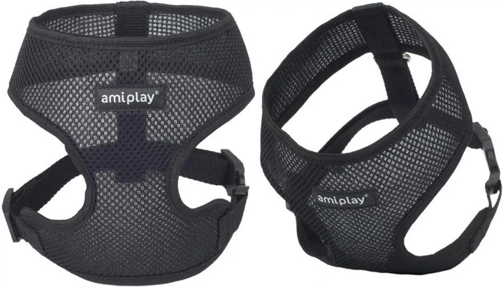 Шлейки для собак Amiplay Scout Air L Чорні (5907563248861) - зображення 2