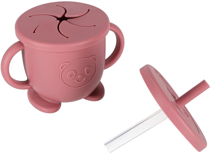 Zestaw naczyń dla dzieci Kik silikonowe krab ciemny róż 9 szt (5903039767973) - obraz 6