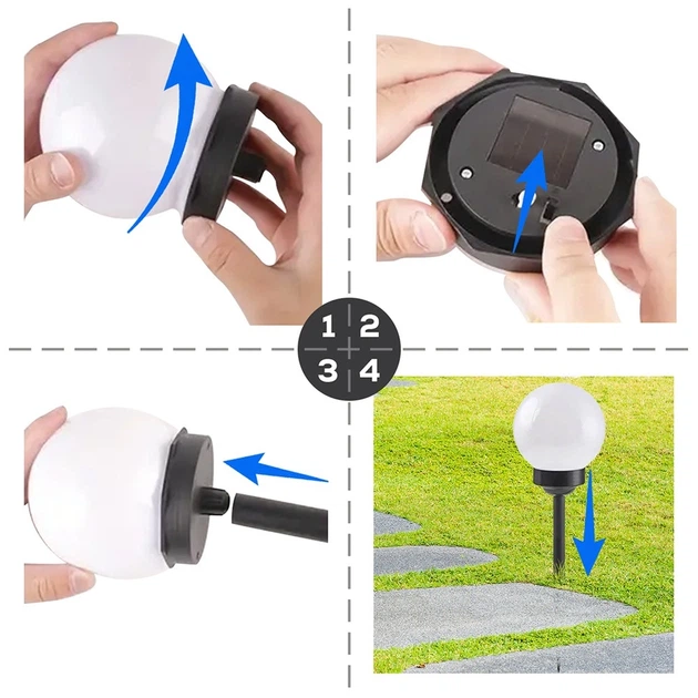 Світильник ґрунтовий сонячний Orion 489292 стальні вбивні 33.5 см 6 шт (5904316474171) - зображення 5