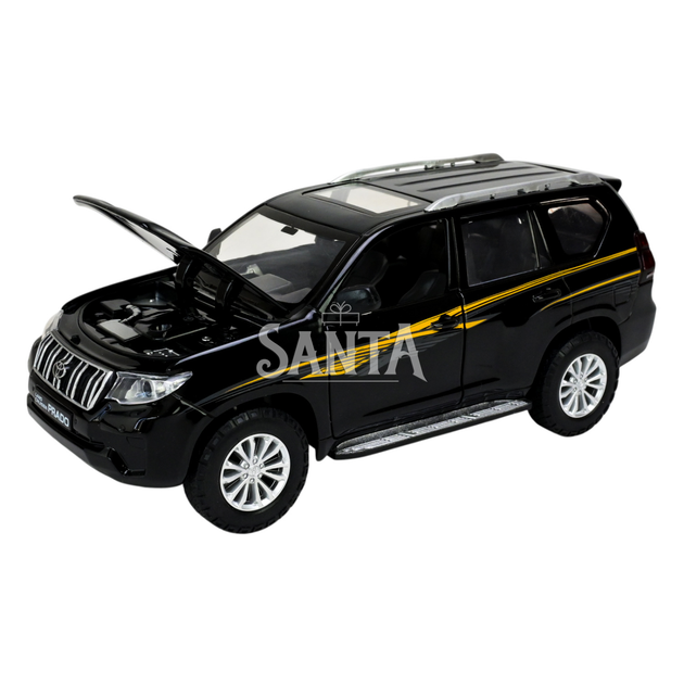 Іграшкова машинка металева Toyota Land Cruiser Prado Автопром Тойота джип 1:24, чорна, 20*7*8 см, (68270) - зображення 4