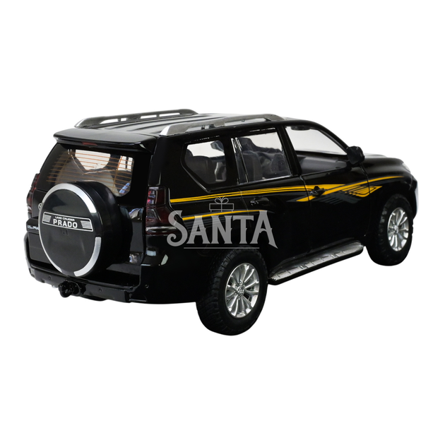 Іграшкова машинка металева Toyota Land Cruiser Prado Автопром Тойота джип 1:24, чорна, 20*7*8 см, (68270) - зображення 8