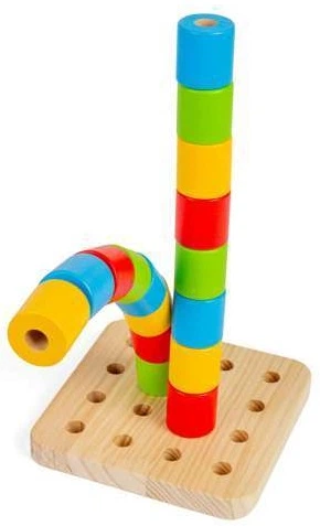 Gra zręcznościowa Bigjigs Toys Wobbly Peg Board (0691621850077) - obraz 2