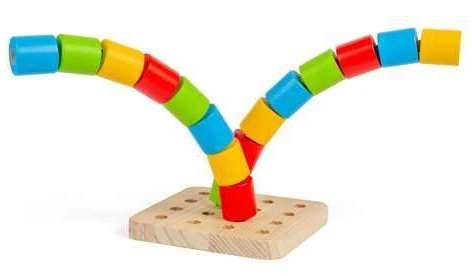 Gra zręcznościowa Bigjigs Toys Wobbly Peg Board (0691621850077) - obraz 4