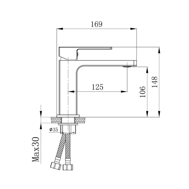 Змішувач для раковини Qtap Gemini QTGEM270BLM45674 Black Matt - зображення 2