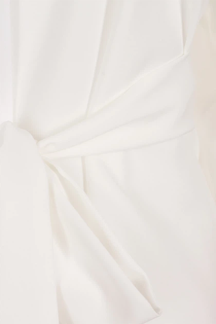 Жіноча подовжена блуза з паском та ґудзиками LadyLike 50 Білий (ll2226510000448) - Фото 2 Жіноча подовжена блуза з паском та ґудзиками LadyLike 50 Білий (ll2226510000448) - изображение 2