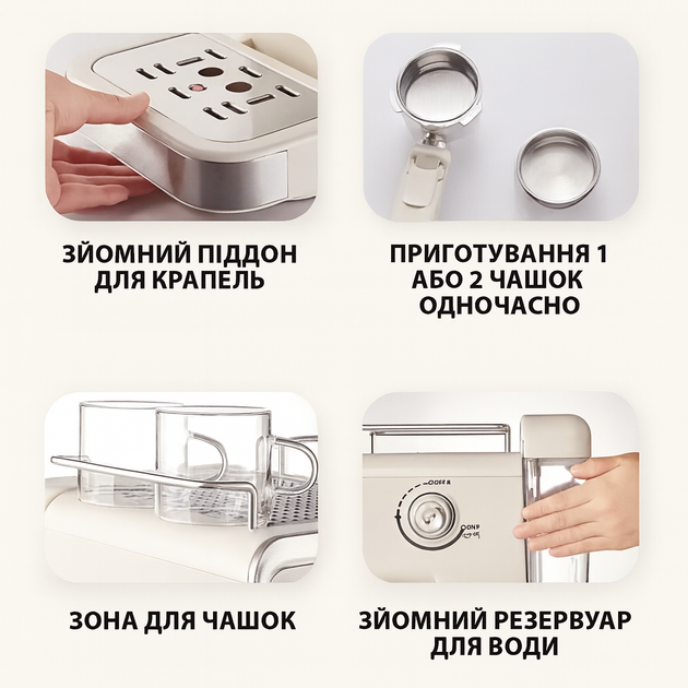 Кофемашина рожковая Zepline ZP-6802, 3000 Вт, 20 бар, сенсорное