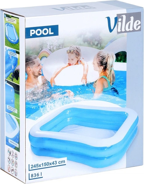 Basen ogrodowy dmuchany Vilde 245 x 150 x 43 cm (5904316474188) - obraz 2