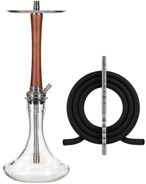 Кальян Aroma Hookah X-Ray Wood Brown 55 см Арома Хука Икс Рей Вуд Коричневый Нержавеющая сталь - изображение 2