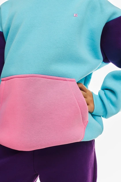 Детский спортивный утепленный костюм Kindamor Snug Princess Purple/Blue, флис для девочки 122 см фиолетовый с голубым - изображение 9