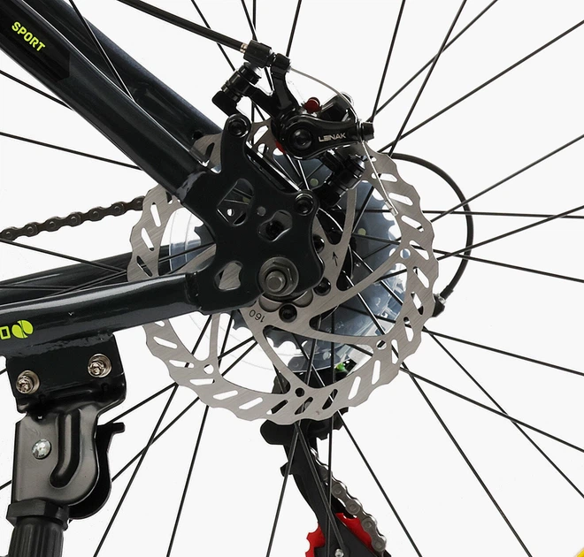 Велосипед Спортивний 29 дюймів Corso Leader LD-620 обладнання Shimano сталева рама 19 дюймів 21 швидкість. Black and Yellow (176387) - зображення 5