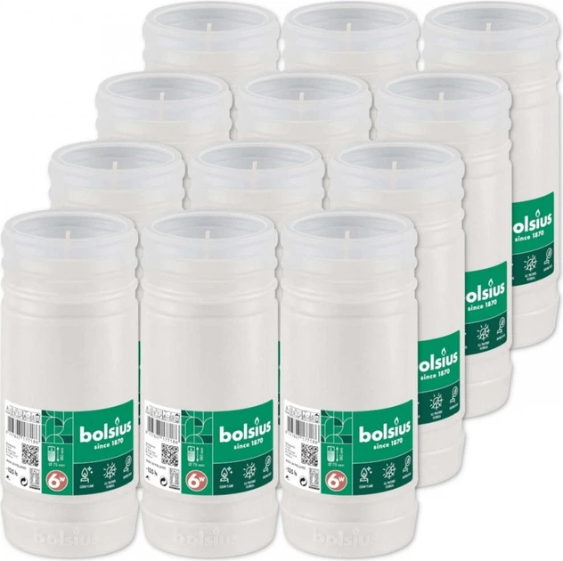 Wkład do zniczy parafinowy Bolsius RP 6W 135H 12 szt (8717847177193) - obraz 2