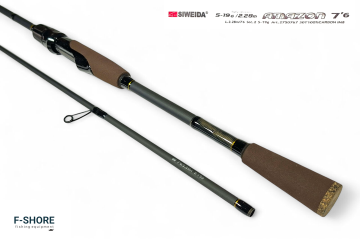 Спінінг карбоновий Siweida Amazon 5-19g 2.28 м (2750767) - зображення 3