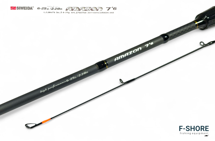 Спиннинг карбоновый для хищной рыбы Siweida Amazon 6-25g 2.28 m (2750768) - изображение 2