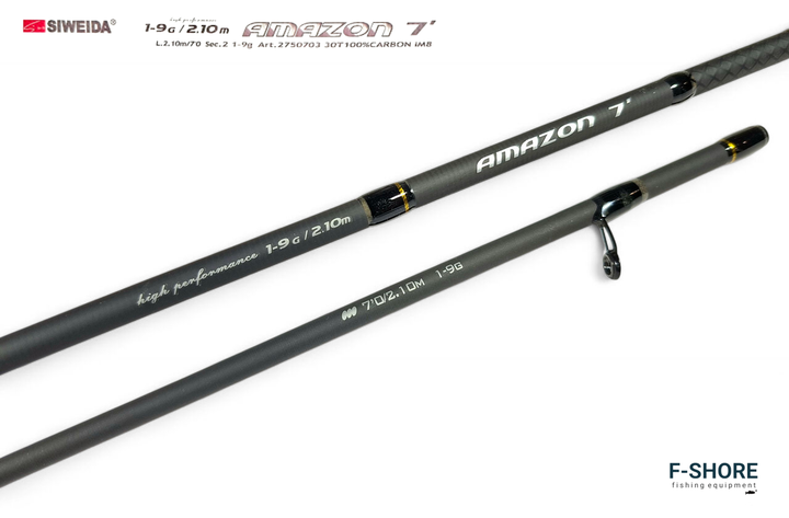 Спиннинг карбоновый Siweida Amazon 1-9g 2.1 m (2750703) - изображение 4
