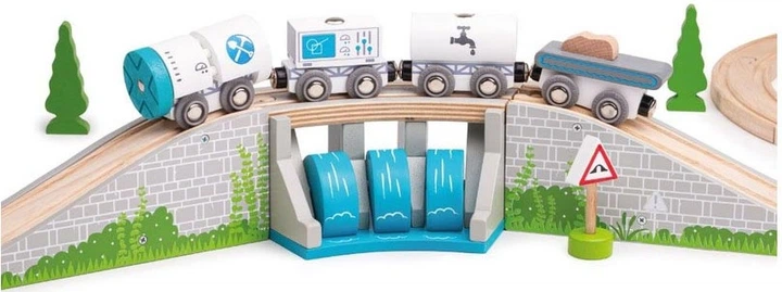 Drewniany zestaw Bigjigs Rail Most kolejowy z wodospadem (0691621802793) - obraz 3