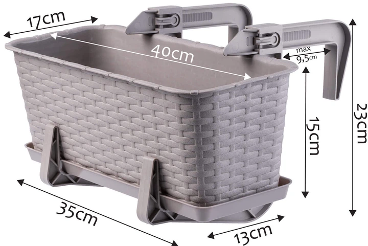 Квітковий горщик Kadax Frette 40 см Карамельний (K2870) - зображення 4