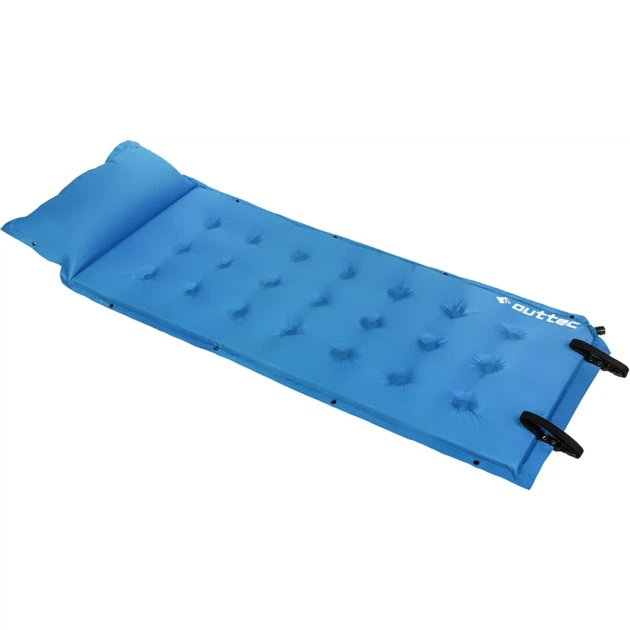 Килимок самонадувний Outtec з подушкою 193 x 68 x 3,5 см, синій - изображение 2