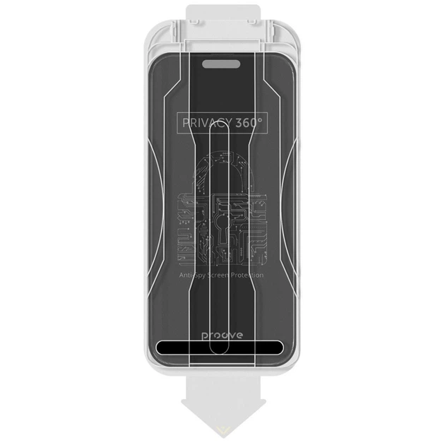 Защитное стекло Proove Privacy 360 Installation Box iPhone 14 Pro Max/15 Plus/16 Plus black - Фото 4 Защитное стекло Proove Privacy 360 Installation Box iPhone 14 Pro Max/15 Plus/16 Plus black - изображение 4